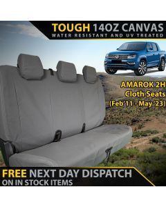 Volkswagen Amarok 2H (Cloth Seats) Retro Canvas Rear Row Seat Covers (In Stock)