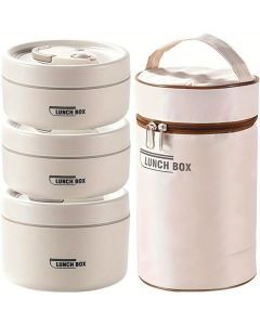 Lunch Box Set with Insulated Stainless Steel (3-Layer)