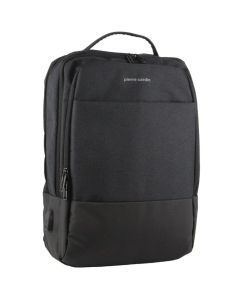 Pierre Cardin Mens Travel & Business Backpack - Charcoal/Black (Harvard)