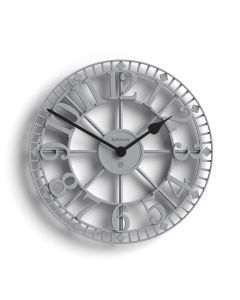 Newgate Warehouse Wall Clock-Clockwork Grey