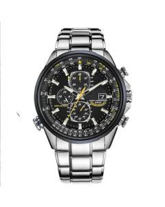 Men's Quartz Watch Waterproof Stainless Steel (Black steel strip)