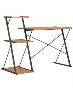 Modern Shelf Desk - Black and Brown