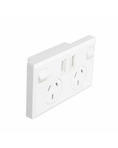 10 X DOUBLE USB Port Wall Socket Charger DUAL Power Receptacle Outlet AU Plug (Home use only)