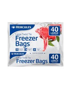 Hercules Tear-Off Freezer Bags Large 40pk x4
