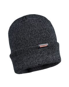 Portwest Black Reflective Knit Beanie Hat - Hi Vis Winter Workwear