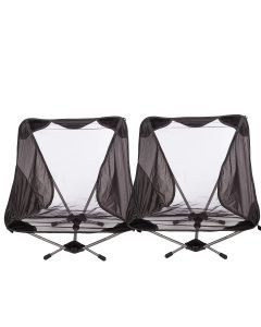 Folding Aluminum Beach Chair Set (2pcs)
