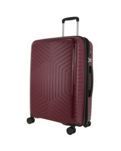 Pierre Cardin 65cm/89L Medium Hardshell Suitcase - Burgundy (Travel Luggage)