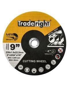Traderight 9â€ 230mm Fast Angle Grinder Cutting Discs Cut Off Wheel Metal Thin