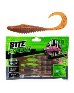 5 Pack of 6 Inch Bite Science Bunker Buster Soft Plastic Lures - Pumpkin
