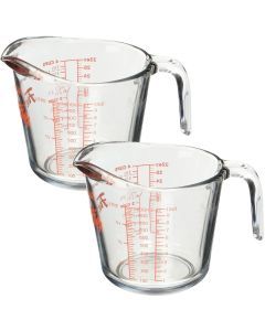 2x Anchor Hocking 1L/4-Cup Glass Large Measuring Jug - Clear