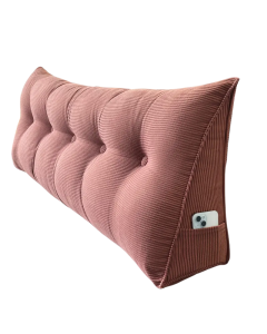 Wedge Floor Cushion with Striped Side Storage