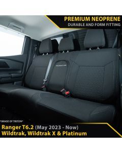 Ford Ranger T6.2 Wildtrak, Wildtrak X & Platinum Premium Neoprene Rear Row Seat Covers