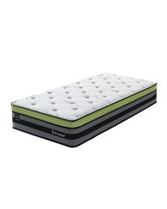 Dreamz Single Cooling Mattress Pocket Spring Euro Top Bed Foam 7 Zone 30cm