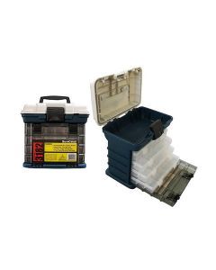Surecatch 4 Tray Heavy Duty Fishing Tackle Box for Terminal Tackle Blue