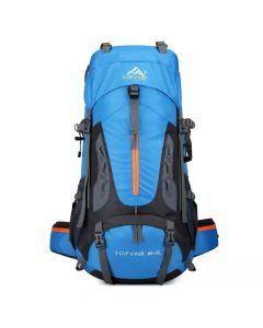 70L Camping Backpack Tear-Resistant Rucksack Blue