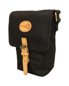 FIB Water Resistant Small Shoulder Canvas Bag w Adjustable Shoulder Strap - Black