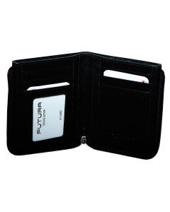Futura RFID Leather Zip Around Wallet - Black