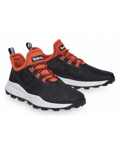 Timberland Mens Brooklyn Fabric Oxford Sneakers (Running Shoes) - Black Mesh with Orange