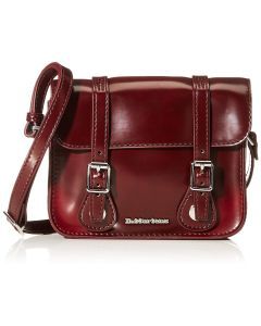 Dr Martens Womens 7 Inch Vegan Leather Satchel Bag - Cherry Red (Crossbody Bag)
