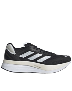 Adidas Womens Adizero Boston 10 Running Shoes - Black/White/Gold (Athletic Sneakers)