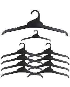 10x 430mm Tops Hangers - All Purpose Commercial Clothes/Gardment Holder (R43)