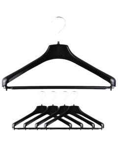 5x 430mm Heavy Duty Suit Hangers - Commercial Jacket/Pants Holder (R50M)