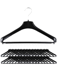 60x 430mm Heavy Duty Suit Hangers Bulk Pack - Commercial Jacket/Pants Holder (R50M)
