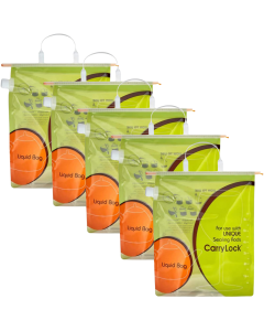 5x 6.5L AnyLock CarryLock Portable Liquid Bag Fishing Water Storage Camping BULK