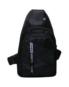 Mens Crossbody Sling Casual Chest Bag in Black