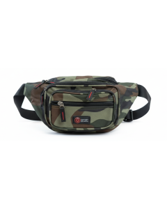 Canvas CAMO BUM BAG Camouflage Waist Travel Belt Wallet Money Security Zips