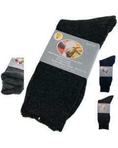 1 Pair Merino Wool Blend Work Socks - Heavy Duty Warm Winter Thermal Socks