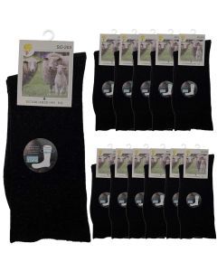 12 Pairs Merino Wool Loose Top Thermal Socks Bulk Pack - Diabetic Circulation