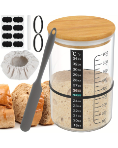 900ml Sourdough Bread Starter Kit with Glass Container