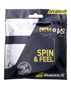Babolat Hybrid Touch VS Natural Gut (130/16) & RPM Blast (125/17) Tennis Racquet Strings - 2x6m (12m Total)