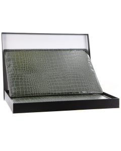 de Burg 4 Piece Table Place Mat Set Placemat with Croc Pattern - Green