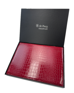 de Burg 4 Piece Table Place Mat Set Placemat with Croc Pattern - Red