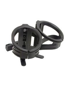 BIDON CAGE - Double Bottle Cage, Pro Series, Attaches To Saddle Rails, Plastic, Black