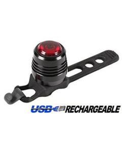 LIGHT - Rear USB Light, 3 Function, Lithium USB-Rechargeable, Six20 packaging, Alloy, BLACK