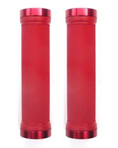 GRIPS Lock-On, Dual Clamp, 130mm, with Plug, RED with Red Rings