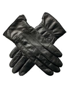 Ladies Genuine Sheepskin Leather Gloves Fleece Lined Warm Winter Womens in Black