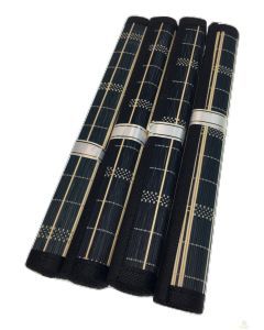 Set of 4 BAMBOO PLACEMATS Bulk Pack - Dinner Table Party/Decor - 45x30cm