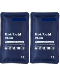 2x Hot/Cold Packs - Microwaveable Reusable Ice/Heat Gel Packs
