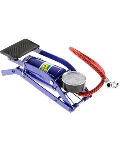 Foot Air Pump High Pressure Gauge Tyre Tire Inflator Air Bed Bike Ball