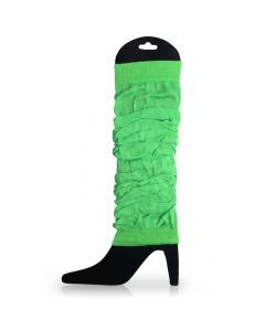 1 Pair Fluro Green Leg Warmers - Womens Dance Costume/80s Party