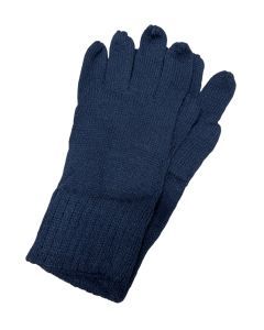 Navy Acrylic Knitted Gloves - Mens Winter Sports/Ski/Snow Loose Gloves (One Size Fits Most)