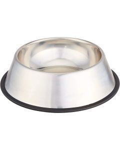 Non Slip Stainless Steel Dog Bowl Pet Cat Water Food Feeder Portable Puppy Dish