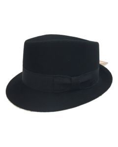 The Bradley Porkpie 100% Genuine Wool Felt Hat Fedora Trilby Formal Jazz Brim