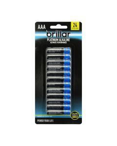 Brillar AAA Platinum Alkaline Batteries - Pack of 24