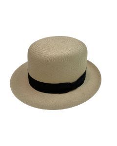 Boutique Mens Straw Bowler Hat Straw MADE IN USA Fine Du-Pont Teflon Genuine Panama