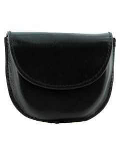 Milleni Genuine Leather Coin Purse Holder Wallet with Belt Loop - Black